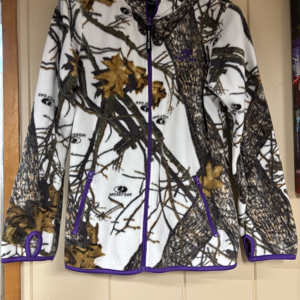 Mossy Oak Women's Camouflage Jacket - White and Brown